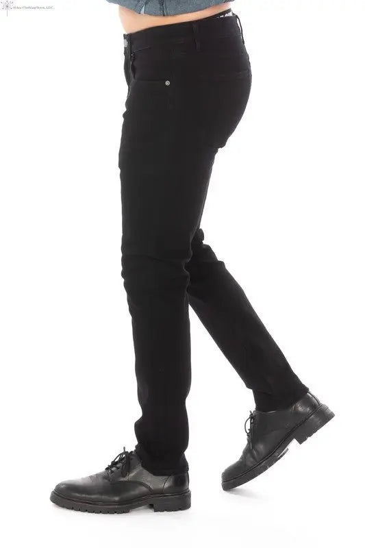 Men's Slim Cut Jeans Black Side | Men's Black Chino Pants | SiAra