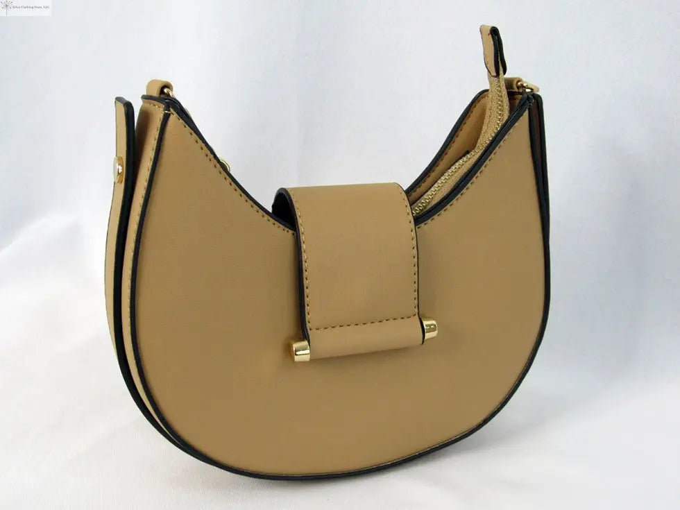 Baguette Shoulder Bag Tan | SiAra Clothing Store, LLC