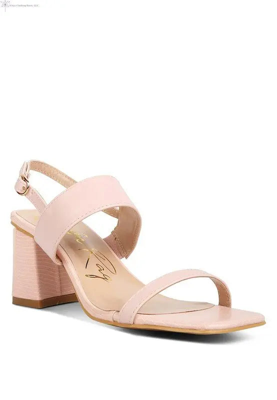 Block Heel Sandals Open Toe Pink | SiAra