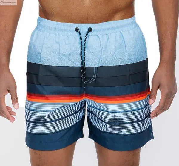 Men's Swimsuit Blue with Stripes | SiAra