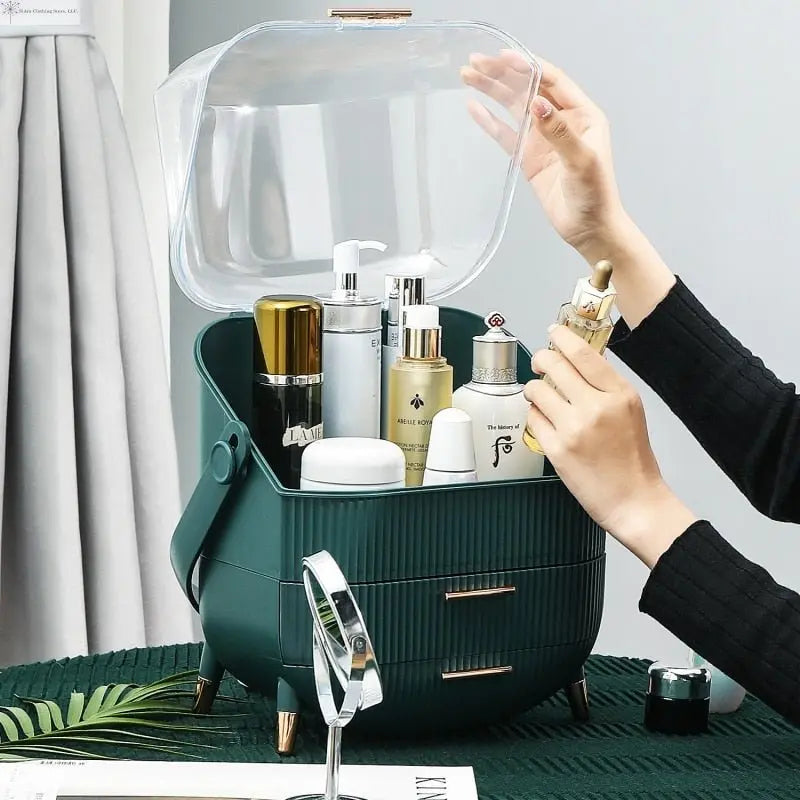 Cosmetic organizer Multifunctional Green Bucket Shape | SiAra Clothing Store, LLC