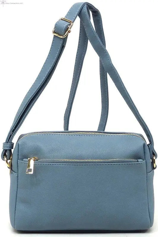 Faux Leather Crossbody Bag | Blue Crossbody Purse | SiAra