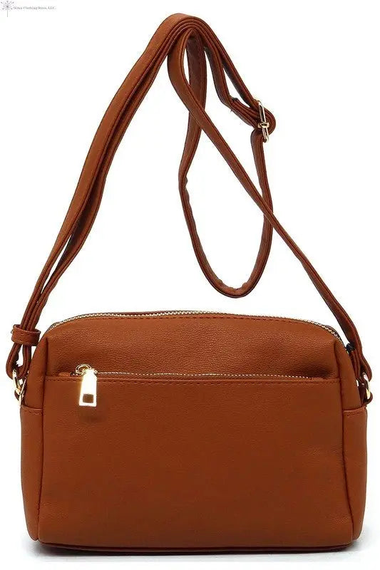 Faux Leather Crossbody Bag | Brown Crossbody Purse | SiAra