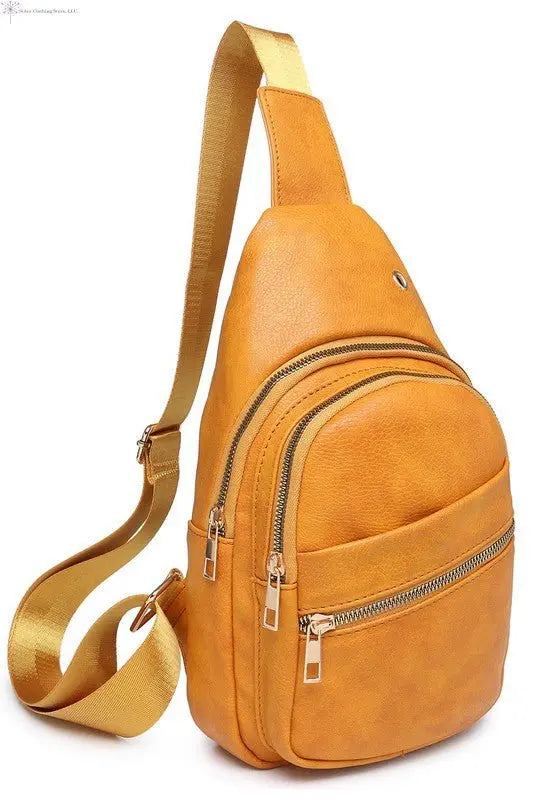 Crossbody Sling Backpack | Mustard Sling Bag | SiAra