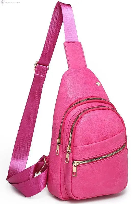 Crossbody Sling Backpack | Fushia Sling Bag | SiAra