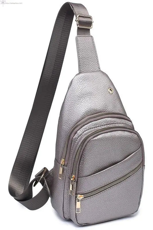 Crossbody Sling Backpack | Pewter Sling Bag | SiAra