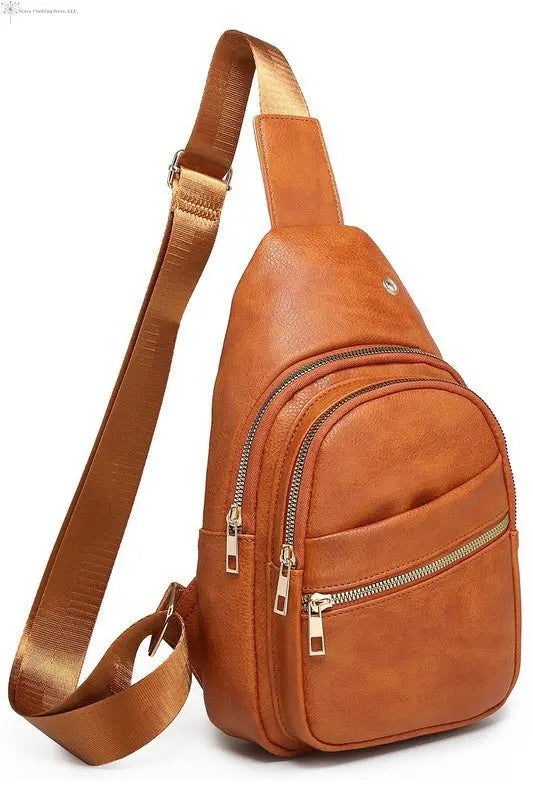 Crossbody Sling Backpack | Tan Sling Bag | SiAra