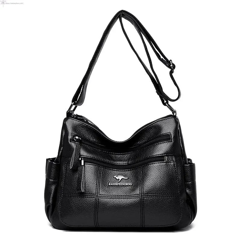 Leather Crossbody Bag Black | SiAra Clothing Store, LLC