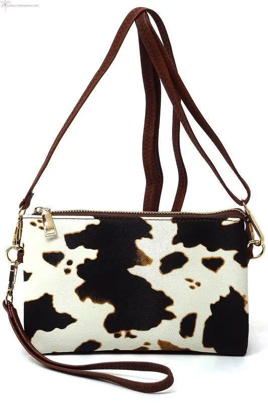 Animal Print Crossbody Bag | Cow Print Crossbody Purse | SiAra