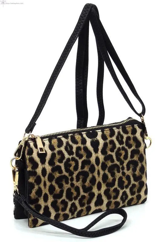 Animal Print Crossbody Bag Sided | Leopard Print Crossbody Bag | SiAra