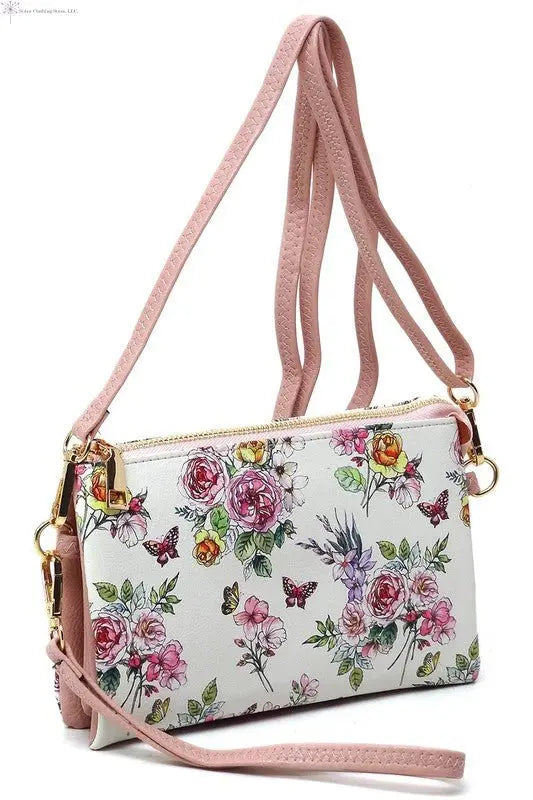 Floral print Crossbody Bag Sided | Crossbody Purse Floral | SiAra