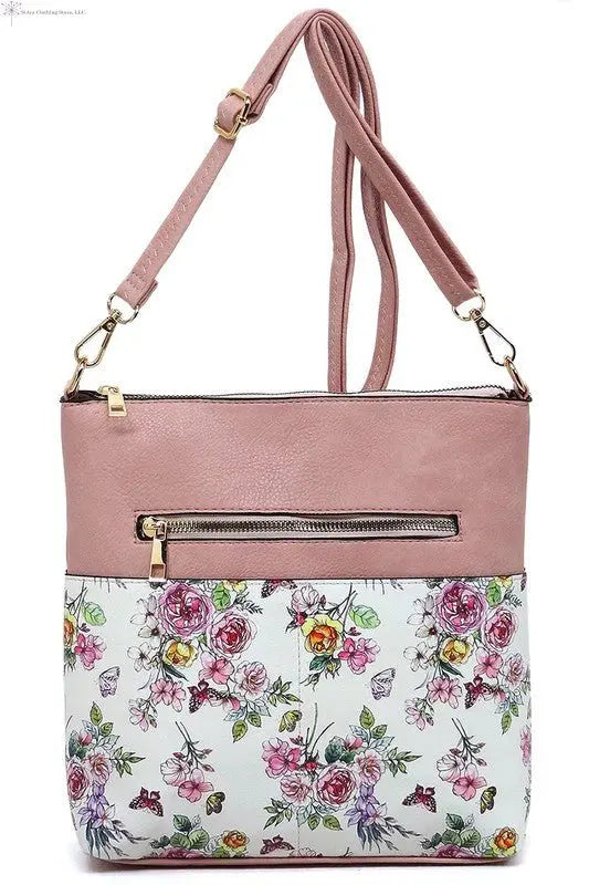 Fashion Crossbody Bag | Blush Floral Crossbody Bag | Flower Crossbody | SiAra