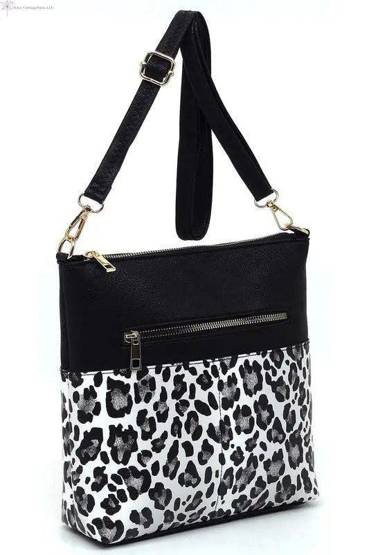 Fashion Crossbody Bag Sided | Black SL Leopard Crossbody Bag | Leopard Crossbody