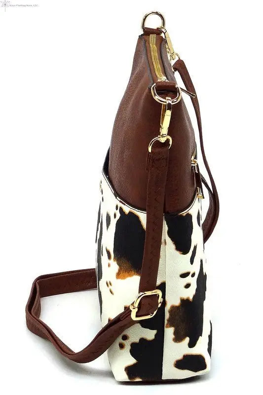 Fashion Crossbody Bag | Cow Print Crossbody Bag | Animal Print Crossbody | SiAra