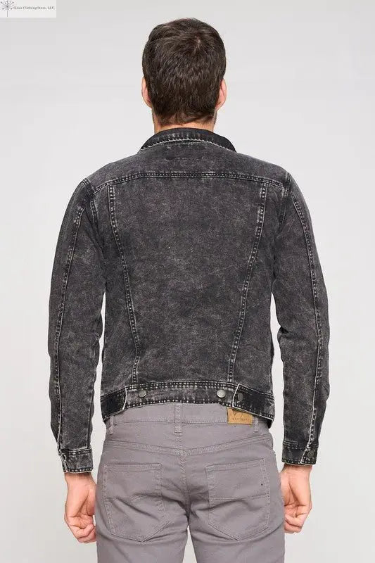 Black Jean's Jacket Men's Back | SiAra Clothing Store, LLC