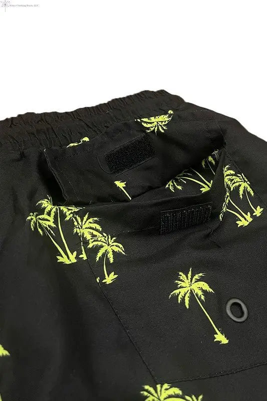 Men's Swim trunk Palm Tree Print Back Pocket | SiAra