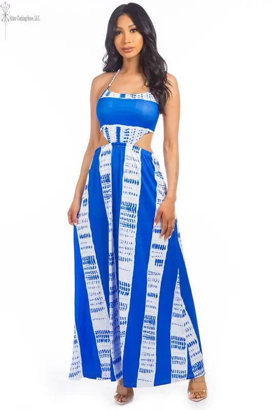 Royal Blue Maxi Dress Open Back | Low Back Long Dress | SiAra