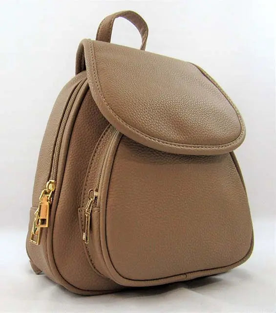 Small Backpack for Women Adjustable Shoulder Straps Taupe | SiAra Clothing Store, LLC