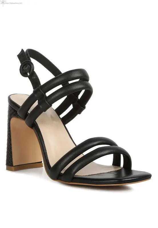 Strappy High Heel Sandals Black | SiAra
