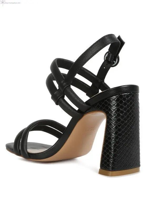 Strappy High Heel Sandals Black Heel | SiAra