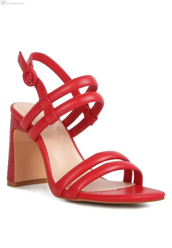 Strappy High Heel Sandals Red | SiAra