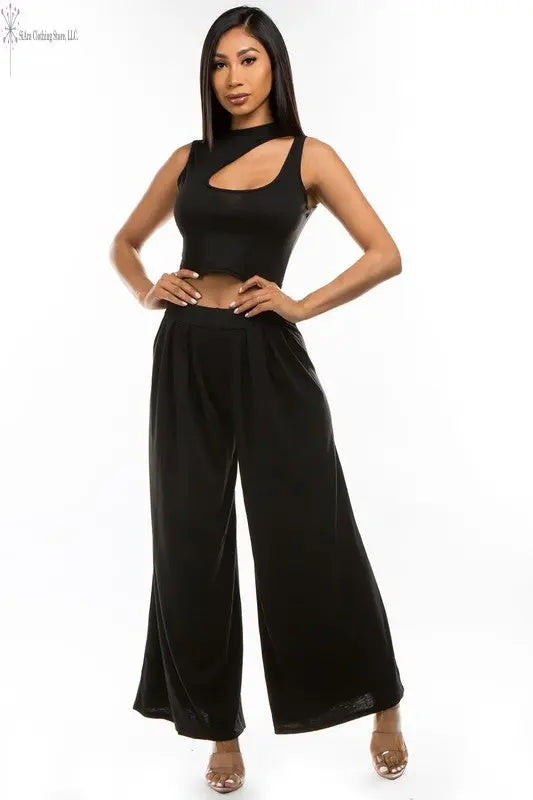 Black Casual Two Piece Sets | Women's Two Piece Casual Sets | SiAra