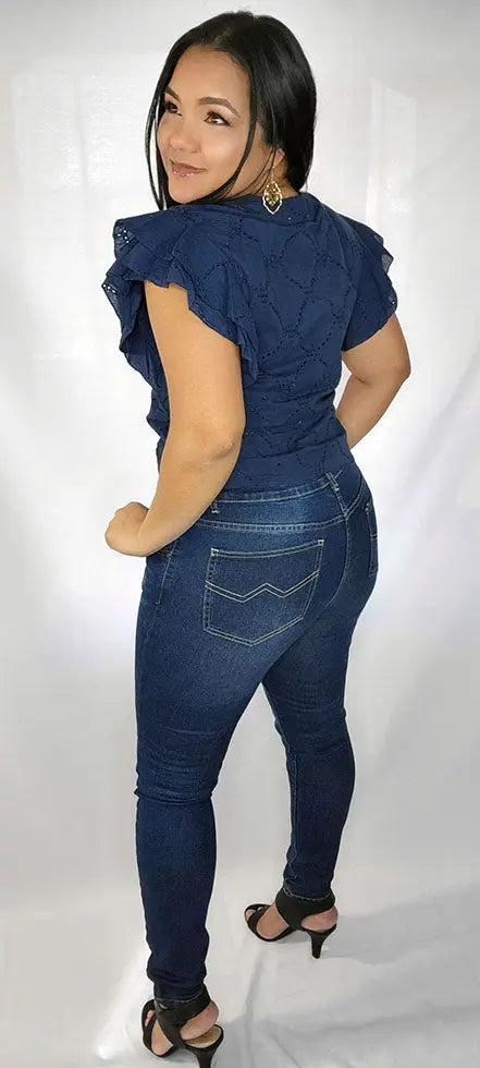 Women's High Waist Jeans Skinny Back Sided | SiAra Clothing Store, LLC