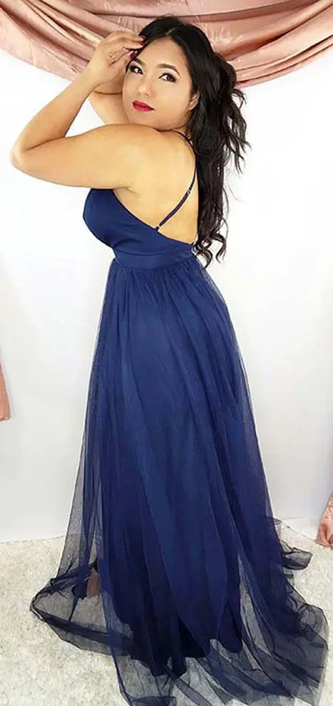 Women's Maxi Dress Open Back Double-Slit SiAra Clothing Store, LLC