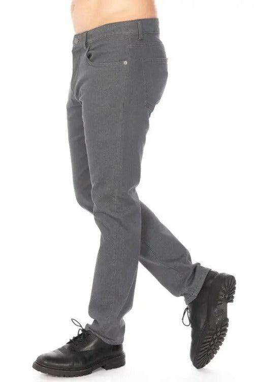 Men's Jeans Slim Fit Tapered Grey Side | SiAra Clothing Store, LLC