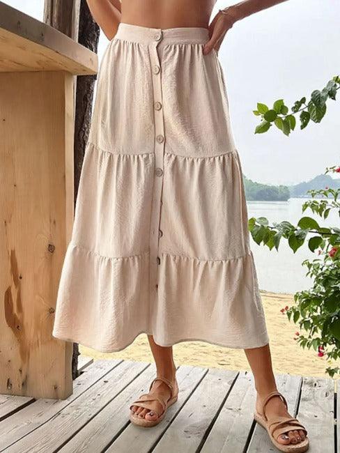 Women's Skirts Button Down | SiAra Clothing Store, LLC