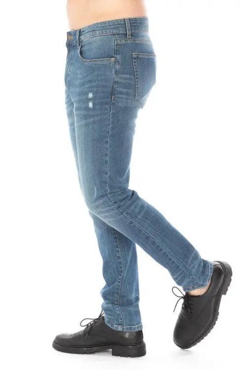Men's Slim Tapper Medium Blue Jeans Side | SiAra Clothing Store, LLC