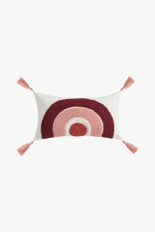 Decorative Throw Pillow Case Geometric Graphic Tassel Semicircular Elongated | SiAra Clothing Store, LLC