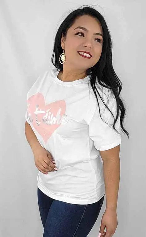 Graphic T-shirt | Women's Short Sleeves White SiAra Clothing Store, LLC