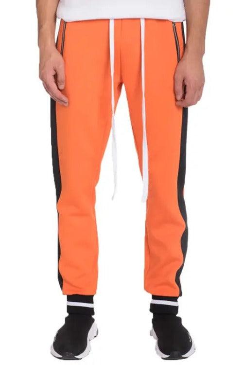 Men's Joggers Sweat-pants Side Stripe Orange | SiAra Clothing Store