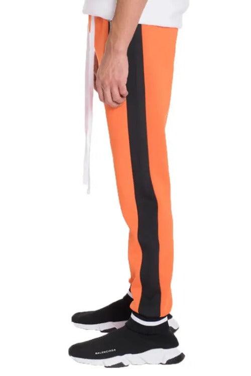 Men's Joggers Sweat-pants Side Stripe Orange Side | SiAra Clothing Store