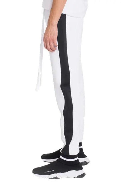 Men's Joggers Sweat-pants Side Stripe White Side | SiAra Clothing Store