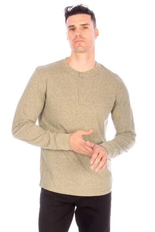 Men's Long Sleeve Henley Shirt | SiAra Clothing Store