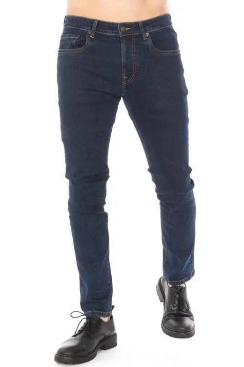 Men's Jeans Slim Fit Tapered Dark Blue | SiAra Clothing Store, LLC