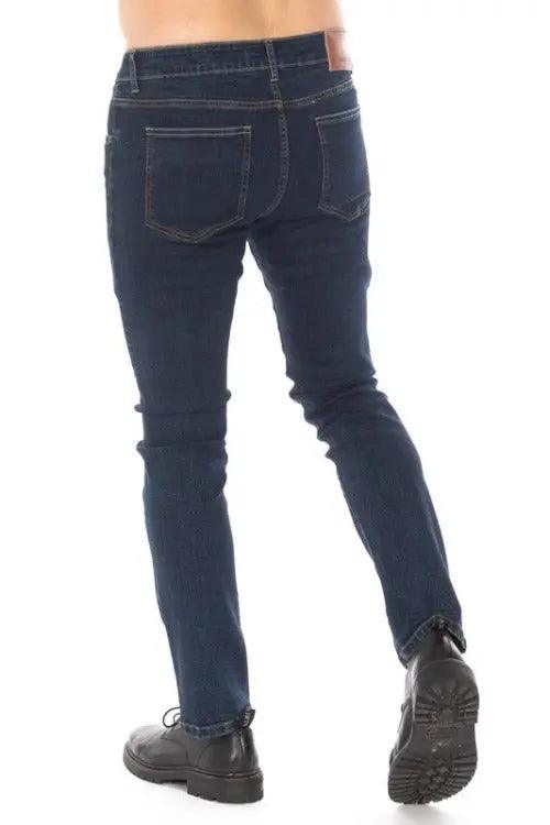Men's Jeans Slim Fit Tapered Dark Blue Sided | SiAra Clothing Store, LLC