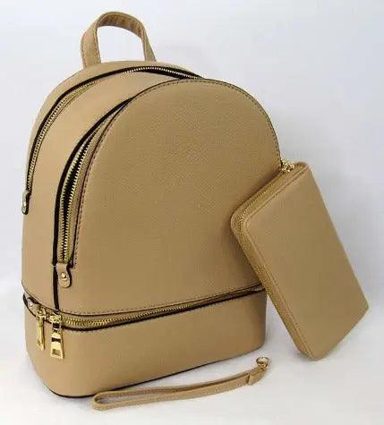 Nude Backpack Wallet Set | SiAra Clothing Store, LLC