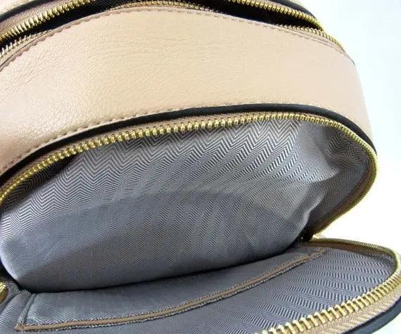 Nude Backpack Wallet Set Opened | SiAra Clothing Store, LLC