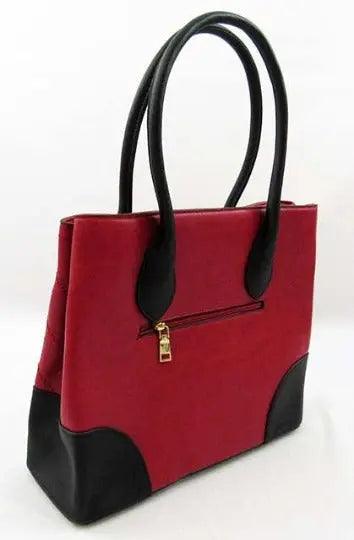 Quilted Red Bag Wallet Set Bag | SiAra Clothing Store, LLC