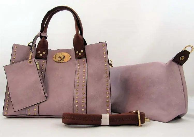Purse and Wallet Set Removable Inner Bag Lavender | SiAra Clothing Store, LLC