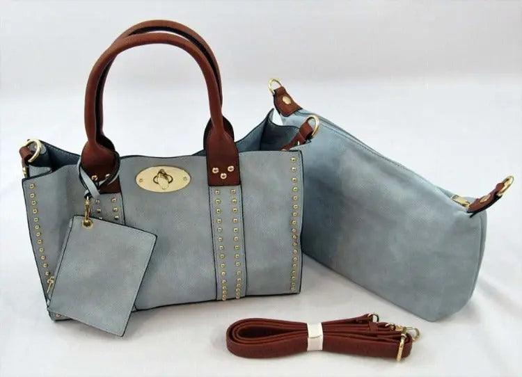 Purse and Wallet Set Removable Inner Bag Blue | SiAra Clothing Store, LLC