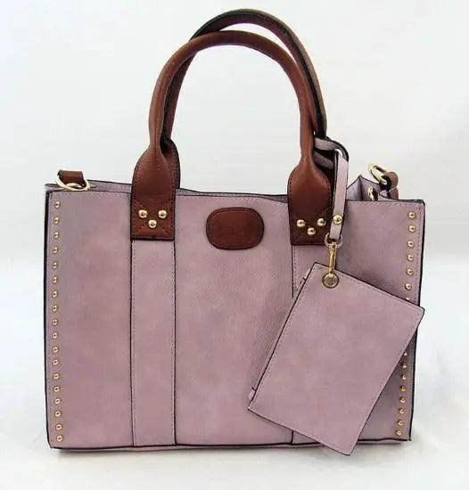 Purse and Wallet Set Removable Inner Bag Lavender Back | SiAra Clothing Store, LLC
