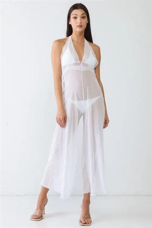 Women's Bathing-suit Cover-up Jumpsuit V-Neck SiAra Clothing Store, LLC