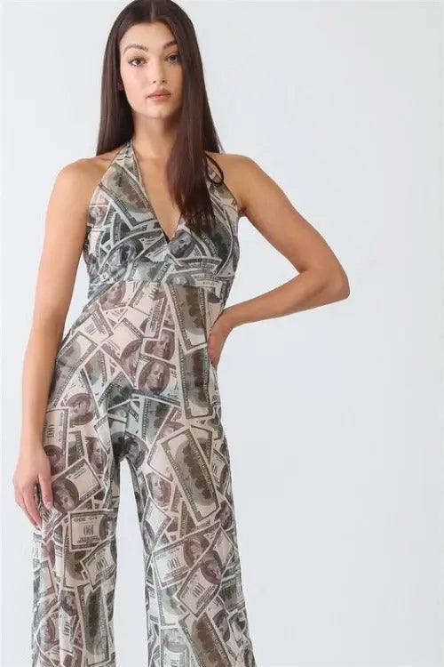 Women's Bathing-suit Cover-up Jumpsuit V-Neck SiAra Clothing Store, LLC