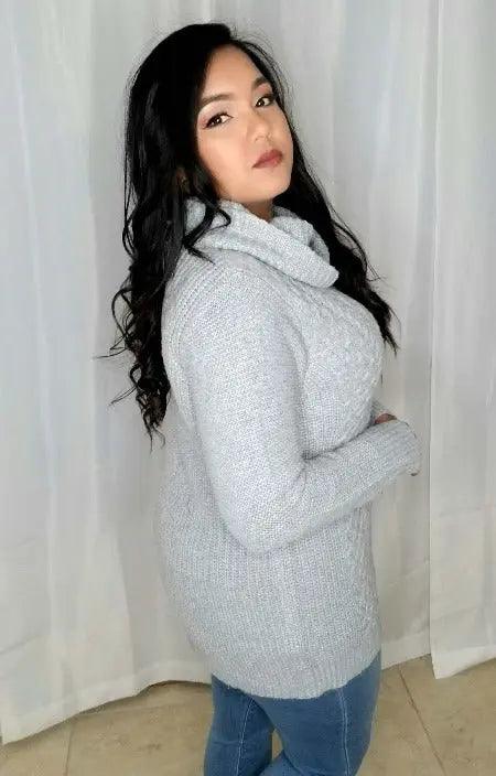 Women's Collar Scarf Long Sleeves Sweater SiAra Clothing Store